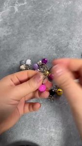 Pet Cat Dog Jingle Bell Collar Ornament Colored Christmas Pendant with Lobster Buckle Bag Keychain Sewing Accessories