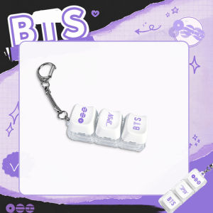 Bandai | Cartoon Fidget Toy Decompression Press Keychain Kpop Merch Keyboard Shape Pendant For Kpop Collection Fans Jungkook Jimin Gifts