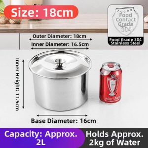  YYBAIO | Thickened 304 Stainless Steel Covered Stew Pot