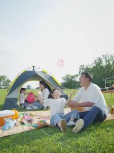 เต้นท์สนาม เต็นท์ 4-6 คน เต็นท์กางอัตโนมัติ เต็นท์ปิกนิก และ กันฝน เต๊นท์กันแดด เต๊นท์ตาข่ายป้องกันแมลง พื้นที่ภายในขนาดใหญ่ เหมาะสำหรับตั้งแคมป์