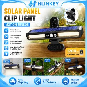 Hlinkey Không Dây sử dụng năng lượng mặt trời đèn kẹp kẹp chắc chắn Không Có Khoan Cài Đặt 36 đèn led cảm biến chuyển động Cho Ban Công Patio Cắm Trại đèn ban đêm