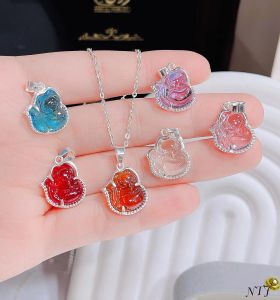 Mặt dây chuyền hồ ly chúa bọc bạc mặt dây chuyền hồ ly bọc bạc mặt hồ ly bọc bạc mẫu mới siêu đẹp