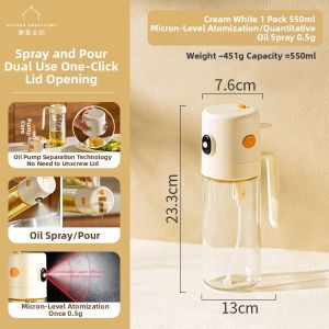 MODERN SWEETHOME | Spray & Pour Dual-use Oil Dispenser Food-grade Glass