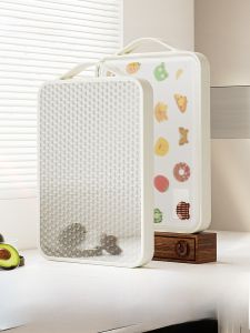 Antibacterial Stainless Steel Double-Sided Adhesive Cutting Board Jeetee Kitchen Cooking Utensils Fruit Knife Board Home Use