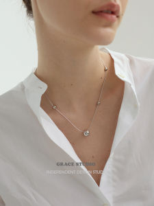 Casual Versatile Small Bead Metal Necklace Simple Elegant Dainty Choker Jewelry for Women Snake Bone Chain Alloy/Gold/Silver