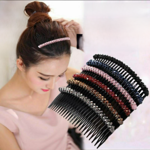 Anti-Slip Crystal Diamond Womens Hair Clips Fringe Hairpins Comb-In Clips Korean Style Fresh out Fashion Hair Accessories