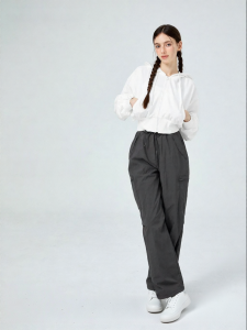 Drawstring Zipper Pockets Workwear Pants for Sports