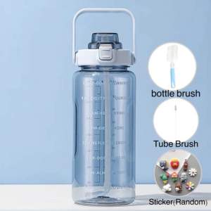 【ReadyStock】大容量水壶运动水瓶2000ml Gym Water Bottle Straw Water Bottle Large Capacity Portable Water Bottle大容量水瓶 可爱水瓶 Botol Air