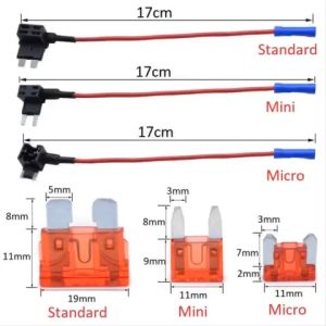 1 dây cầu chì 10A cho xe hơi ô tô 12V mạch điện giá đỡ cầu chì (Micro / Mini / Standard)
