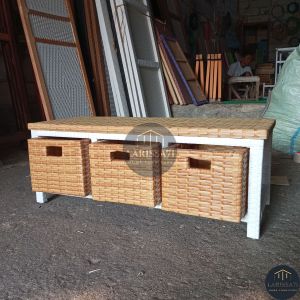 Meja Tv Rotan Sintetis 3 Laci