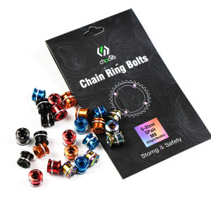 Chooee Steel Chain Wheel Bolts - 5-Piece Kit For MTB/Road Bike Single/Double Chainring Bicycle Crankset Accessories