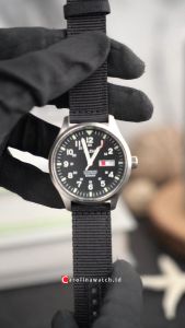 Jam Tangan Pria Alba Mechanical  AL4223X1 Automatic  Black  Dial Black Nylon Strap