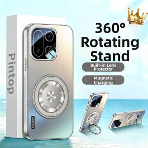 SIMERST | Magnetic Stand Anti-Drop Matte Lens Protection Phone Case