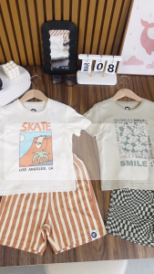 [Bộ BT thun cộc tay 06 311] Bộ đồ hè bé trai Bigfox Miss Meow cộc tay size đại mặc nhà vải cotton cho trẻ em nam 3-11 tuổi 30kg