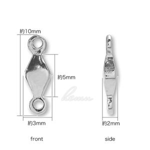 จี้รูปเพชรทรงสี่เหลี่ยมเล็กแบบห้อยคู่ชุบทองแดงทองแดง ขนาด 5x3 มม. อุปกรณ์ทำเครื่องประดับ DIY สำหรับผู้หญิง