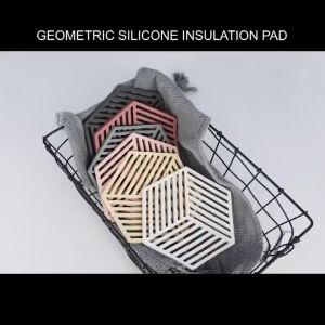 Alas Mangkuk Silikon Tahan Haba Tableware Insulation Mat Coaster Cup Mats Pad Heat insulated Bowl Placemat 六边形镂空碗垫