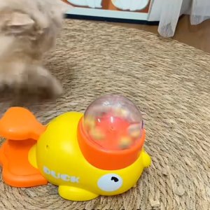 🐤พร้อมส่ง🐤Yellow Duck เครื่องป้อนอาหารแบบช้าแบบโต้ตอบ เล่นออกกําลังกายปัญญาสัตว์เลี้ยง ของเล่นอาหารรั่วสุนัข-D20