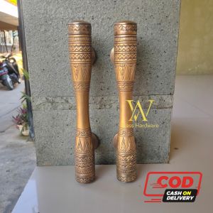 Handle Pintu Rumah Kuningan Motif Egypt Ukir Antik 30 cm 2 pcs