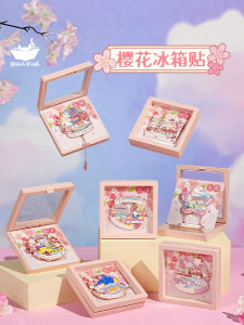 Sakura Fridge Magnet Travel to the Sky City Cat Journey Home Decor New Chinese Style Zinc Alloy Momicafe