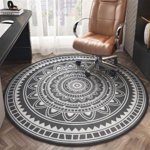 Thảm Chống Trượt Thiết Kế Hình Học Tròn Kiểu Bohemian VIKAMA Cho Phòng Khách Phòng Ngủ Phòng Trẻ Em Khu Vực Tập Yoga Trang Trí Nhà Cửa Chống Phai Màu 100% Polyester