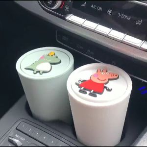 Tempat Sampah Mobil/Cup Trash Can/Car Storage Box Multifungsi Motif Kartun