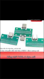 EELHOE | Bộ Chuyển Đổi Mạch PCB USB 3.1 Type-C Đực Sang Cái 24 Chân 2.54MM Đầu Nối Truyền Dữ Liệu Cáp Đực Sang Cái
