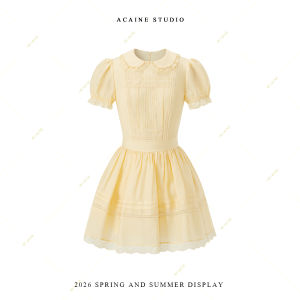 Sweet Doll-collar Lace-tie Princess Dress