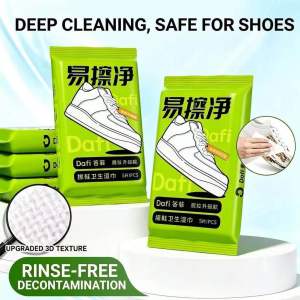 Dafi Shoe Wipes - Clean & Fresh Shoes On the Go! [PACK of 5] - Instant No-Rinse & Easy to Use "