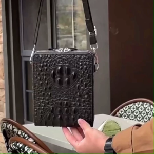 Ready Stock!! LEEFO Premium Pu Leather (S) Size Men Shoulder Bag Sling Bag Faux Crocodile Design Bag