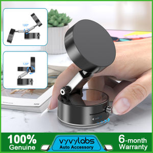 Vyvylabs Z03 Car Mount Dashboard Magnetic Vacuum Holder Adjustable Bracket Metal Rod for Glass Metal for iPhone 12 13 14 15 16 Pro Max