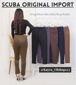 Celana Scuba Wanita Jumbo 4L 5L 6L Terbaru 2025 | Celana Scuba Import Merek Saya | Celana Merek Saya