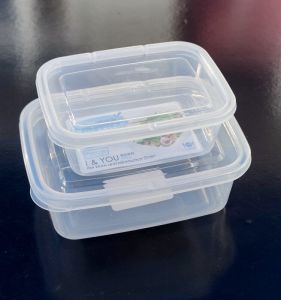 Transparent Rectangular Plastic Storage Box with Lid for Food Preservation Ideal for Kitchen Organizing