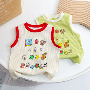 Tagkita | Stylish Colorful Cartoon Print Knit Vest for Girls