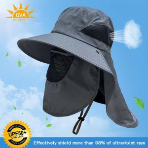 Sun Hat UV Protection Fishing Hat Outdoor Summer Fisherman Cap with Face Neck Flap