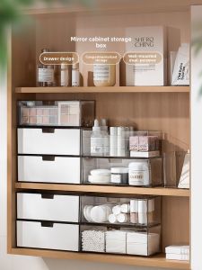 DEHUB | Transparent Cosmetic Organizer for Makeup Lipstick and Face Masks