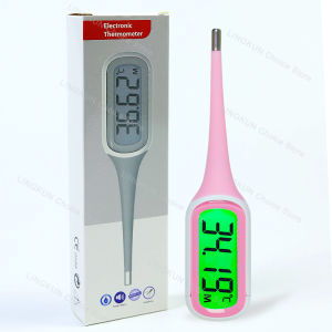 9 Seconds Backlit Fever Thermometer Medical Household Digital LCD Medical Fast Measure Kids Baby Child Adult Body Silicone