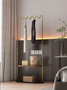 Luxurious Wave Form Clothes Hat Stand Floor Mounted Bedroom Modern Simple Italian High End Clothes Hanger Rack Home Use