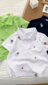 Áo Polo in hình gấu trúc SUMOKIDS Áo polo cộc tay cho bé trai từ 10-26kg.