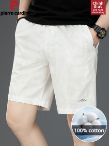 Pierre Cardin | Quần Short Nam Mùa Hè Thiết Kế Mới 5/8 Chiều Dài 100% Cotton