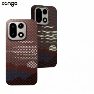 CONGA | Ốp Lưng Điện Thoại Sợi Carbon Aramid Nam Chống Sốc Bề Mặt Mờ