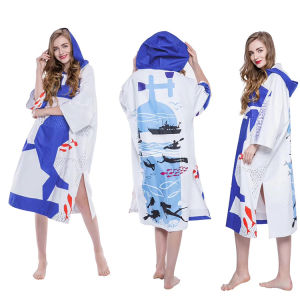SEAPLAY Quick Dry Beach Robe Womens Outdoor Swimming Diving Hooded Cloak Multi-Color for Snorkeling And Boat Trips