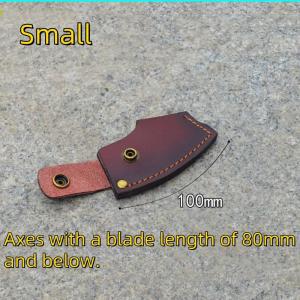 Handmade Cowhide Axe Sheath Leather Hatchet Blade Guard Portable Outdoor Camping Tool Protector with Snap Closure