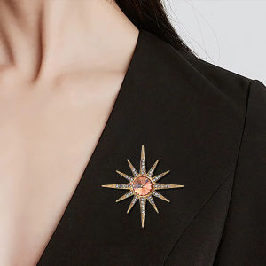 Fashionable Alloy Satellite Brooch Pin Womens Elegant Personality Precise Fashion Accessories Jacket Pin Flower Brooch