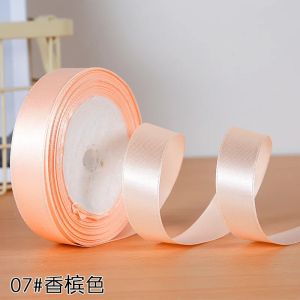 22meters/roll 2cm Faced Satin Ribbon Fashion Color For DIY  Silk Satin Ribbons Crafts Bow Handmade Gift Wrap Party Wedding