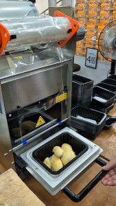 Durian Tray Sealer Roll Film Sealing Machine Top Seal Plastic Lunch Box Food Tray Sealing Machine