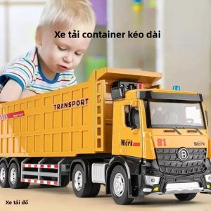 Mô Hình Xe Tải Hợp Kim Đúc Tỷ Lệ 1:24 - Xe Ben Có Đèn Và Âm Thanh Cửa Mở Đồ Chơi Làm Quà Tặng Cho Trẻ Em Thân Xe Bằng Kim Loại