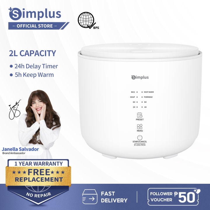 Simplus Rice Dispenser Simplus Digital Electric Rice Cooker 2L Large Capacity with 24hrs ...