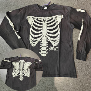 Áo Thun Nam Cổ Tròn Dài Tay Rộng Rãi Phong Cách Mỹ Cổ Điển Thường Ngày Mùa Xuân Cotton 100% in Họa Tiết Cổ Điển