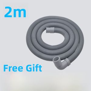 Leakproof Washing Machine Drain Pipe Elbow for Samsung LG Front Load Washer Extended Length Upward Water Flow Flexible Hose