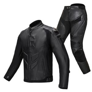 New PU Leather Motorcycle Racing Riding Jacket: Waterproof & Removable Lining